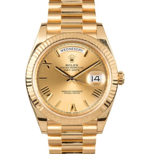 Rolex Day-Date 228238 Yellow Gold Champagne Roman Dial