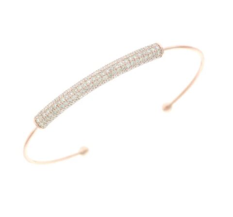 Natural Diamond Bangle 14K Gold 27