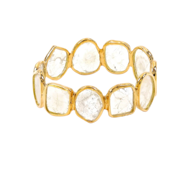 Slice Diamond Band Ring in 14K Yellow Gold